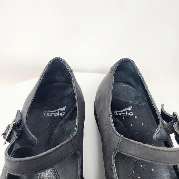 Dansko Giselle Mary Jane Women EU41/US10.5-11 Black Nubuck Leather Comfort Shoes - Picture 4 of 13
